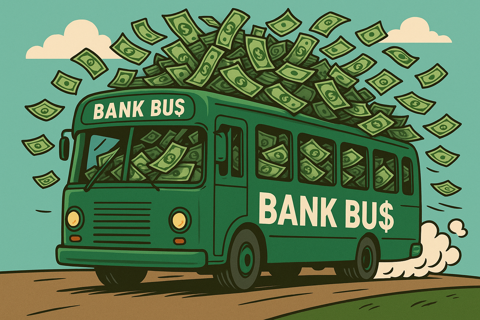 Bank Bu$ - Green Money Express Bus